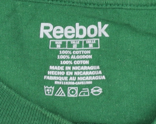 Reebok Men's Medium Green Graphic Sports T-Shirt