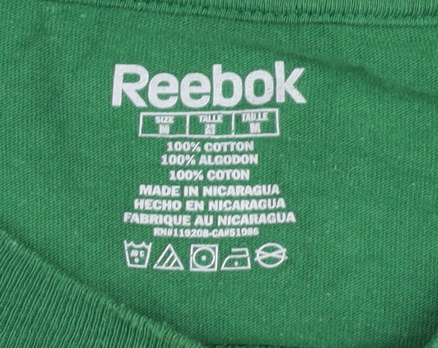 Reebok Men's Medium Green Graphic Sports T-Shirt