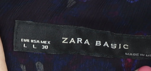 Zara Basic Women's Multicoloured Paisley Shift Dress L