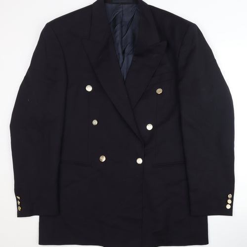 Scott & Taylor Men's Black Wool Blazer - 40L Classic