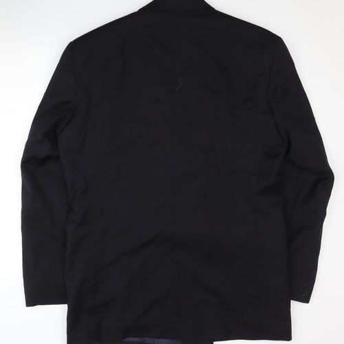 Scott & Taylor Men's Black Wool Blazer - 40L Classic