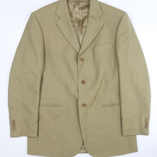 Marks and Spencer Beige Men's Blazer 40R Wool, Formal