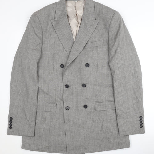 Autograph Men’s Grey Double-Breasted Blazer 40L