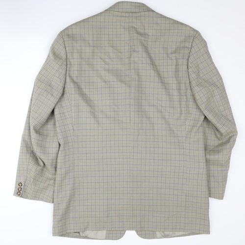 Trevira Beige Check Men's Blazer, Formal Style UK Size 40