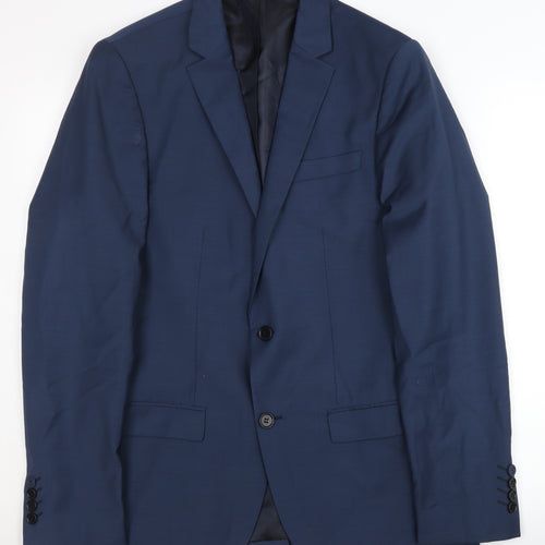 River Island Men's Blue Blazer Jacket Size 40R