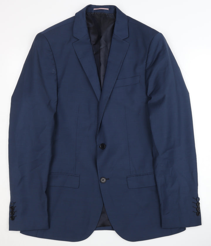 River Island Men's Blue Blazer Jacket Size 40R