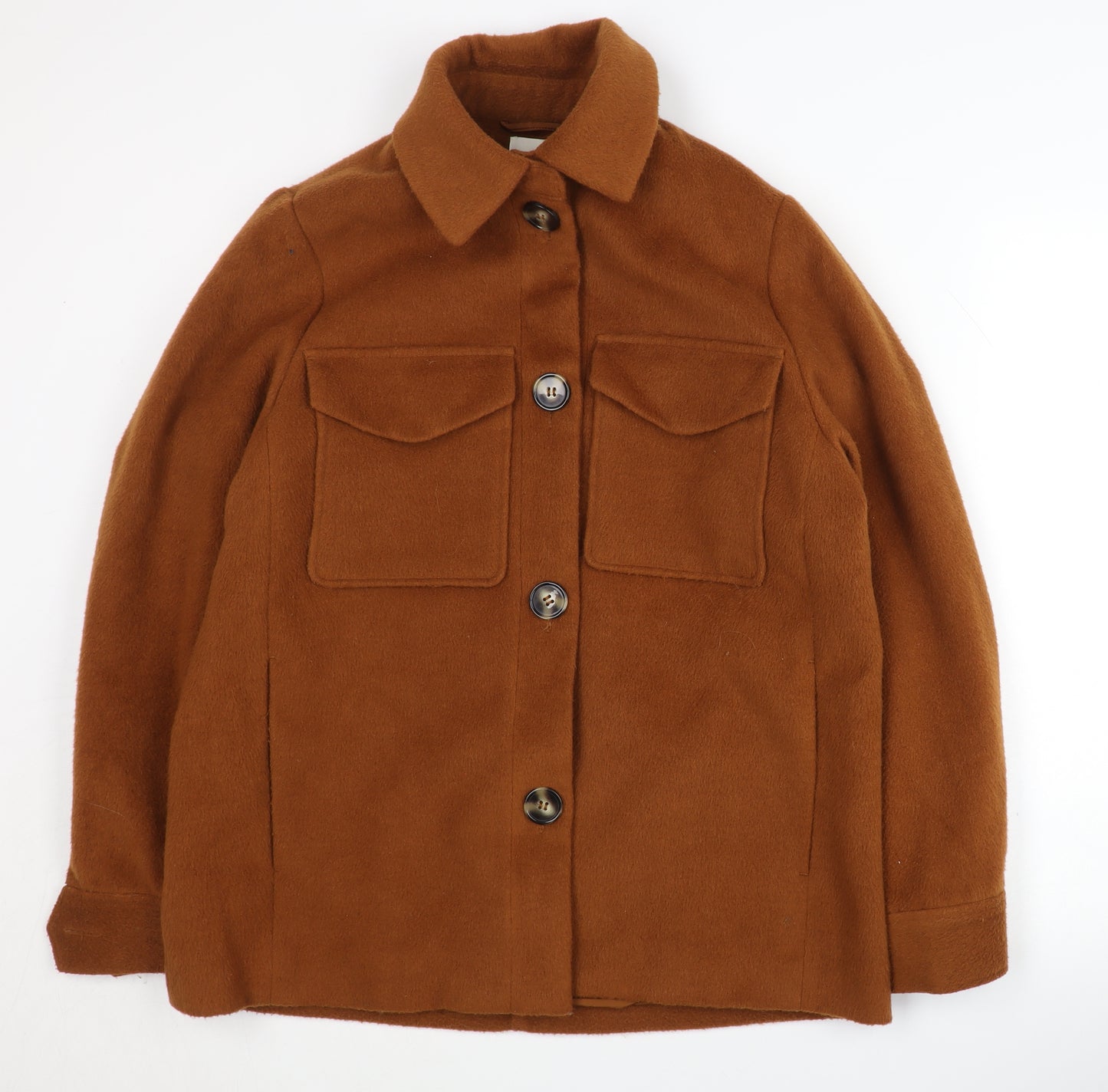 H&M Women's Brown S Jacket with Button Accents