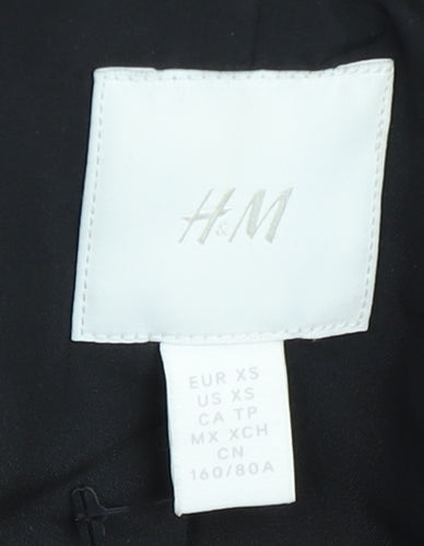 H&M Women's Black Blazer XS Double-Breasted Business