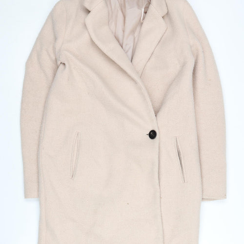 Zara Basic Beige Women's Mid-Length Coat Size 6
