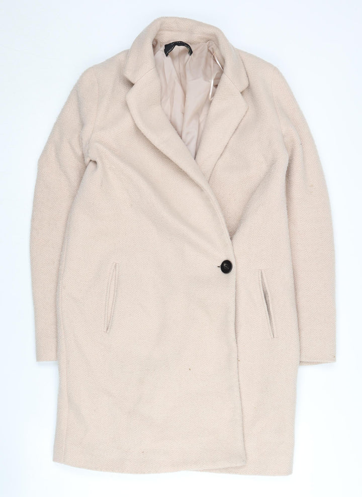 Zara Basic Beige Women's Mid-Length Coat Size 6