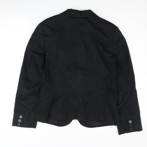 H&M Women's Black Blazer Size 8 Single Breasted