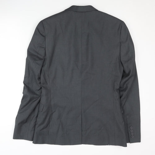 Topman Men's Grey Blazer, Size 36 Regular Fit