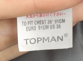 Topman Men's Grey Blazer, Size 36 Regular Fit