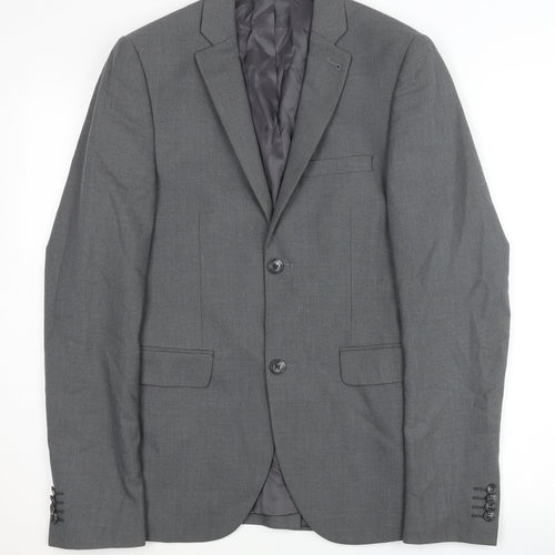 Topman Grey Men's Blazer 36 Single-Breasted Formal Jacket