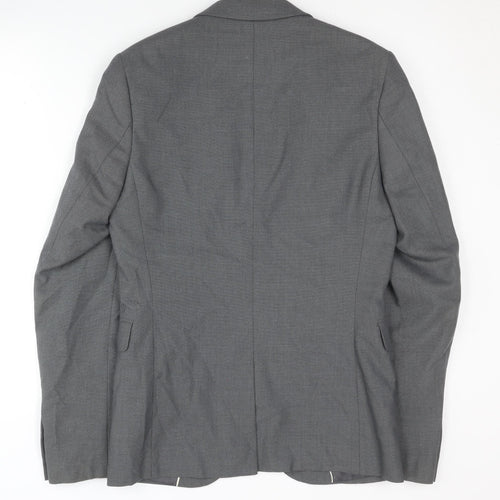 Topman Grey Men's Blazer 36 Single-Breasted Formal Jacket