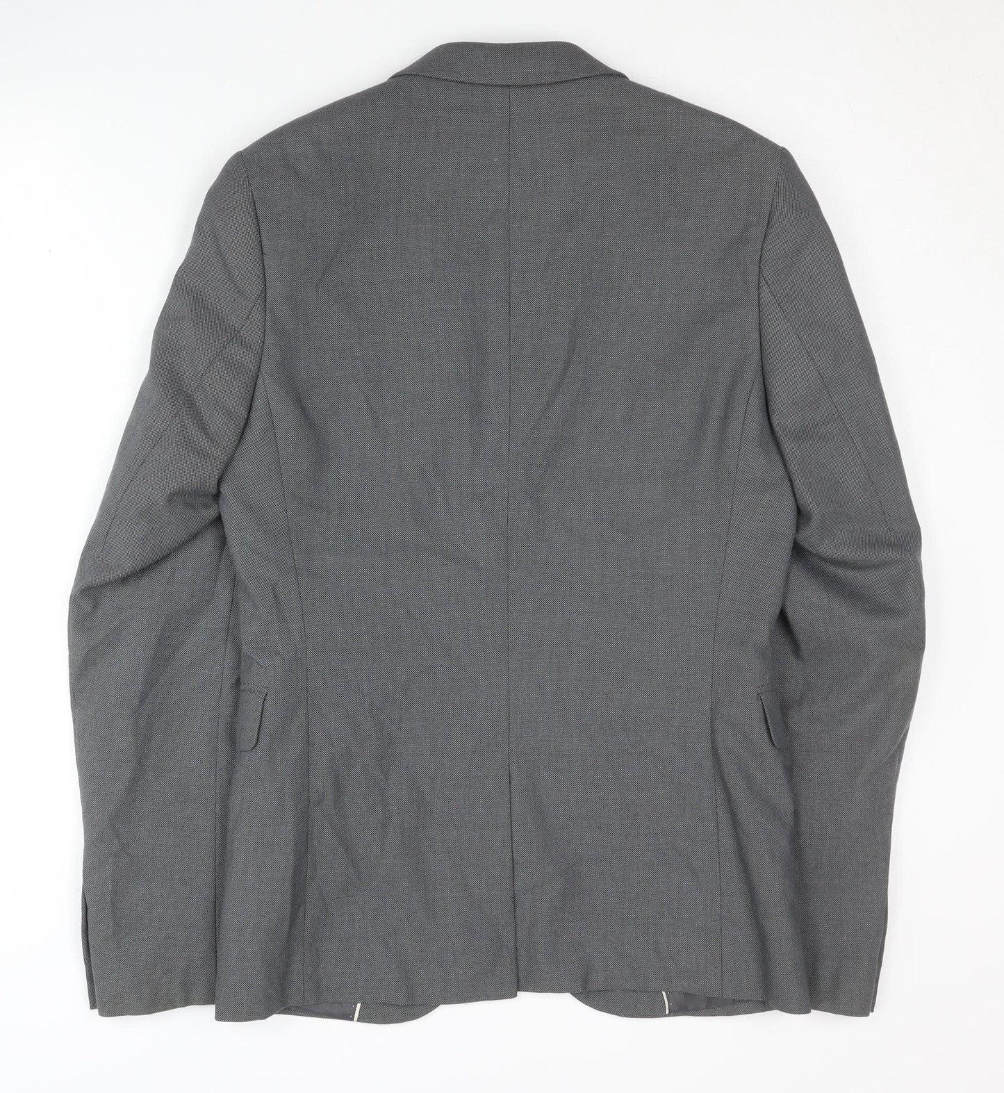 Topman Grey Men's Blazer 36 Single-Breasted Formal Jacket