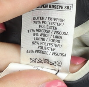 Topman Grey Men's Blazer 36 Single-Breasted Formal Jacket