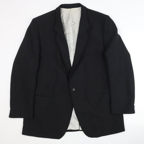 C&A Men's Black Blazer, Size 44, Formal Short Length