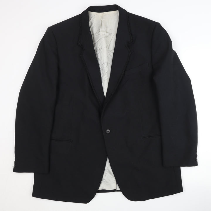 C&A Men's Black Blazer, Size 44, Formal Short Length