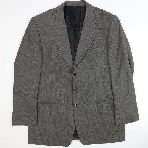Carveste Men's Grey Wool Blazer Size 42R Formal