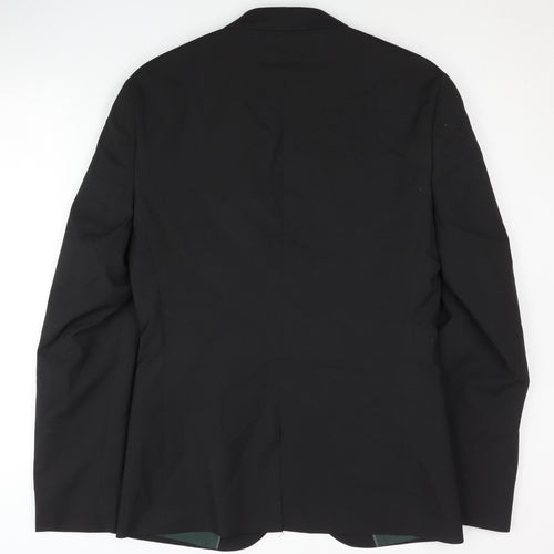 River Island Men's Black Blazer, UK 38R, Formal