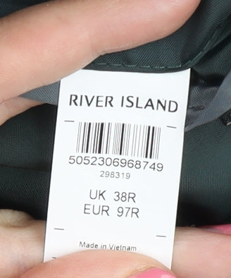 River Island Men's Black Blazer, UK 38R, Formal