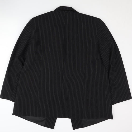 Essence Women's Black Pinstripe Blazer Size 16