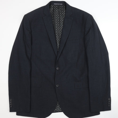 Next Men's Blue Blazer, Size 44L, Formal Jacket