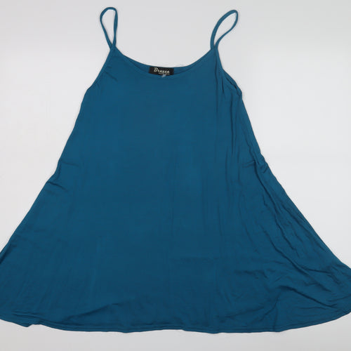 Brezza Women's Blue Slim-fit Camisole Tank Top
