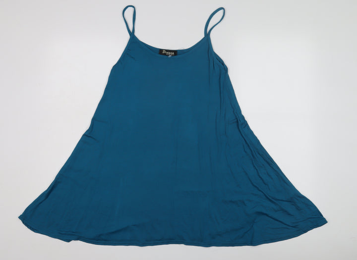 Brezza Women's Blue Slim-fit Camisole Tank Top