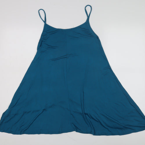 Brezza Women's Blue Slim-fit Camisole Tank Top