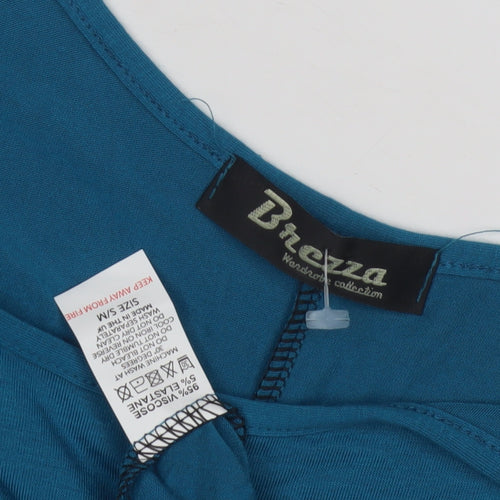 Brezza Women's Blue Slim-fit Camisole Tank Top