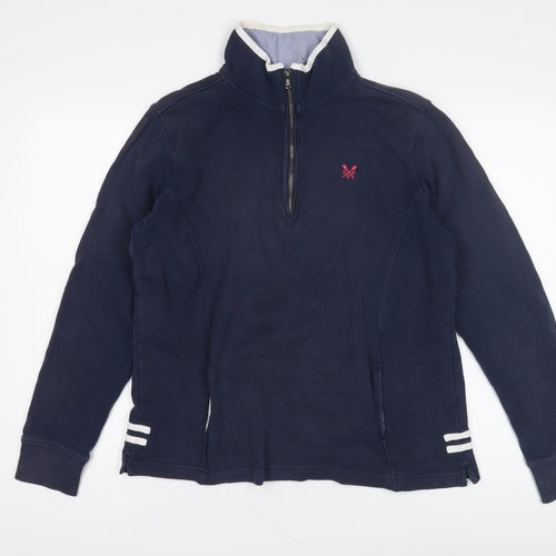 Crew Clothing Co. Men's Blue 1/4 Zip Sweatshirt Size 12