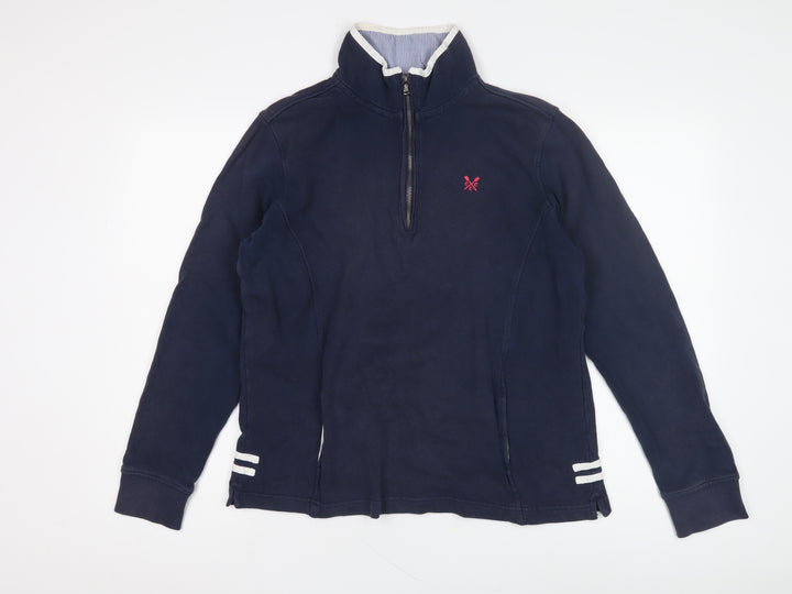 Crew Clothing Co. Men's Blue 1/4 Zip Sweatshirt Size 12