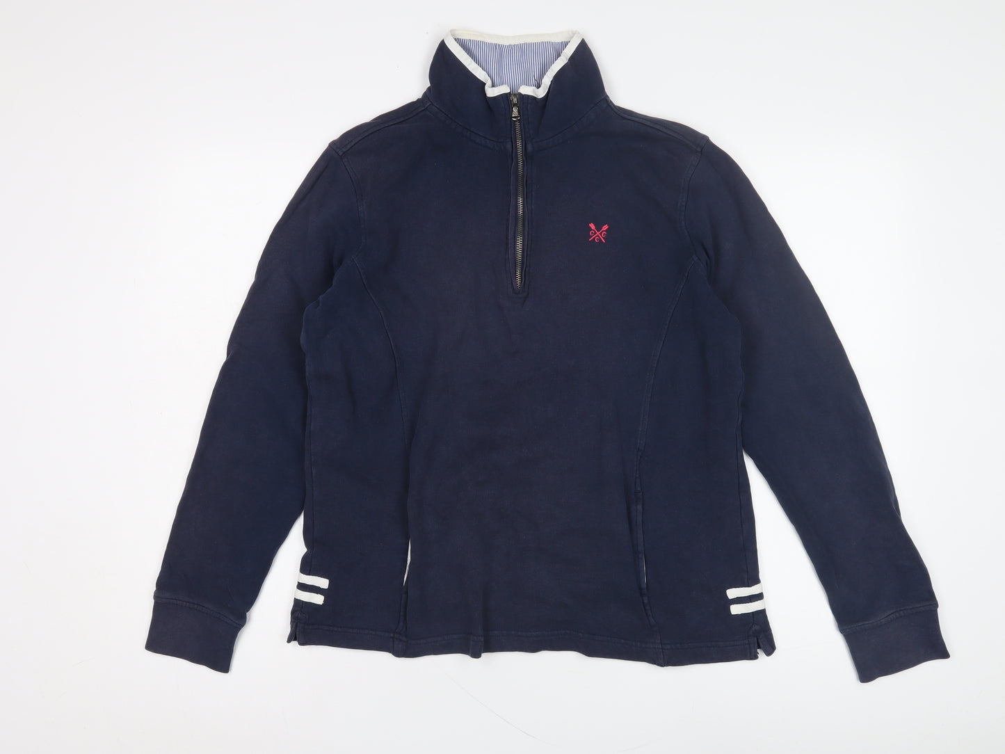 Crew Clothing Co. Men's Blue 1/4 Zip Sweatshirt Size 12