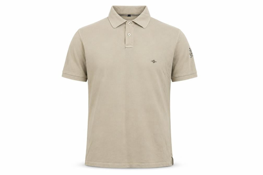 Baileys Men's Beige Polo Shirt Short Sleeve L