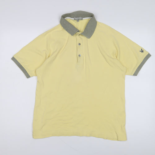 Lyle & Scott Men's Yellow Polo Shirt S Golf Casual