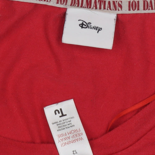 Disney 101 Dalmatians Red T-Shirt Women Size 12