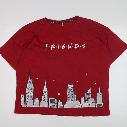 George Women's Red F.R.I.E.N.D.S. T-Shirt Nightshirt, Size 16-18