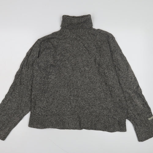 Columbia Women's Grey Roll Neck Pullover Jumper L