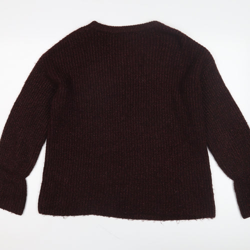 Red Herring Women’s Purple Chunky Knit Jumper Size 12
