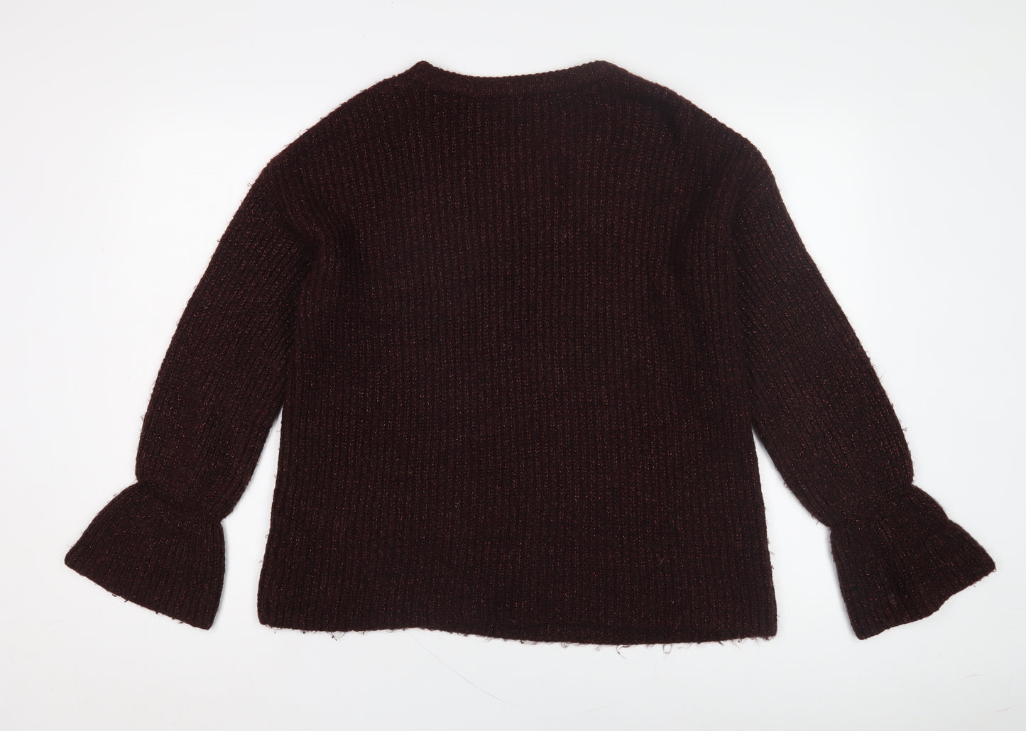 Red Herring Women’s Purple Chunky Knit Jumper Size 12