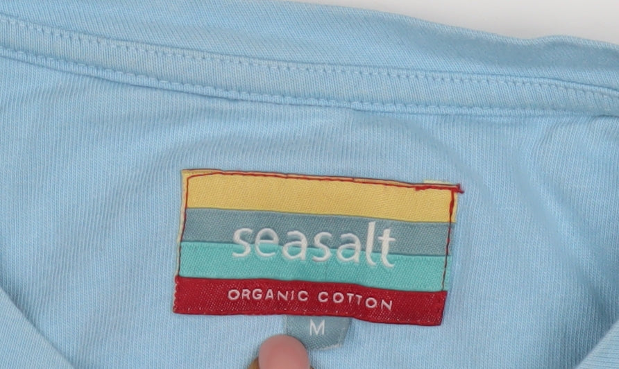 Seasalt Men's Blue Organic Cotton T-Shirt, Size M