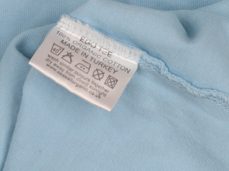 Seasalt Men's Blue Organic Cotton T-Shirt, Size M