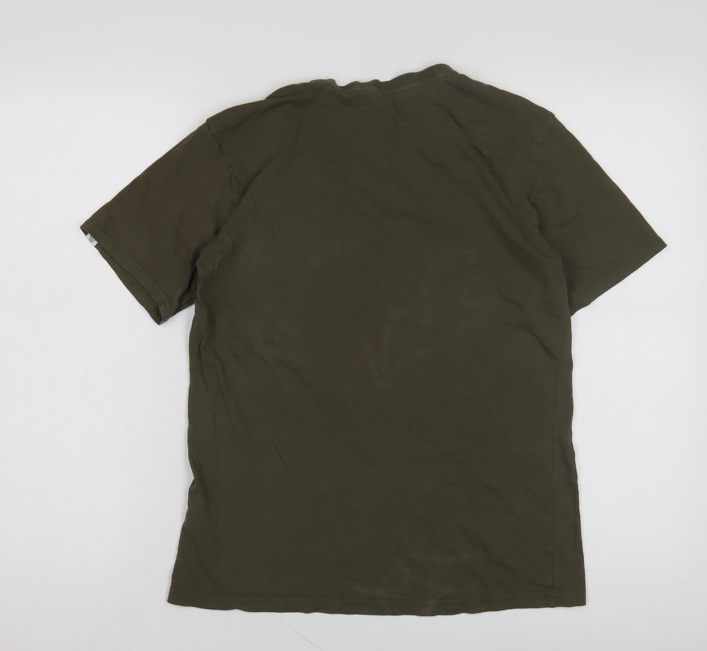 Puma Men's XS Green Cotton Crew Neck T-Shirt