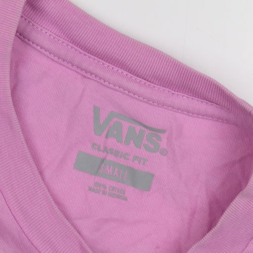 Vans Unisex Pink Classic Fit T-Shirt - Size S