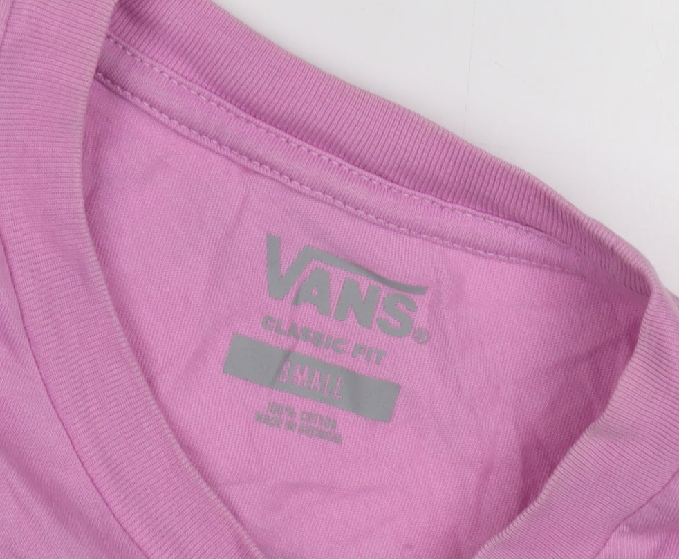 Vans Unisex Pink Classic Fit T-Shirt - Size S