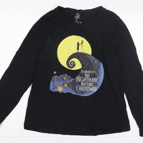 Disney Women's Black M Pyjama Top Shirt - Nightmare Before Christmas