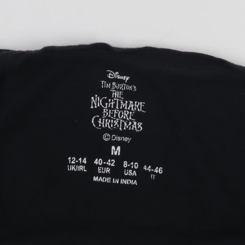 Disney Women's Black M Pyjama Top Shirt - Nightmare Before Christmas