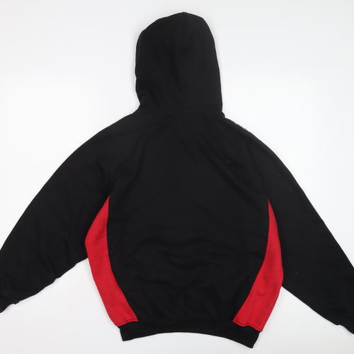 Men's Black Pullover Hoodie XL Logo Accent